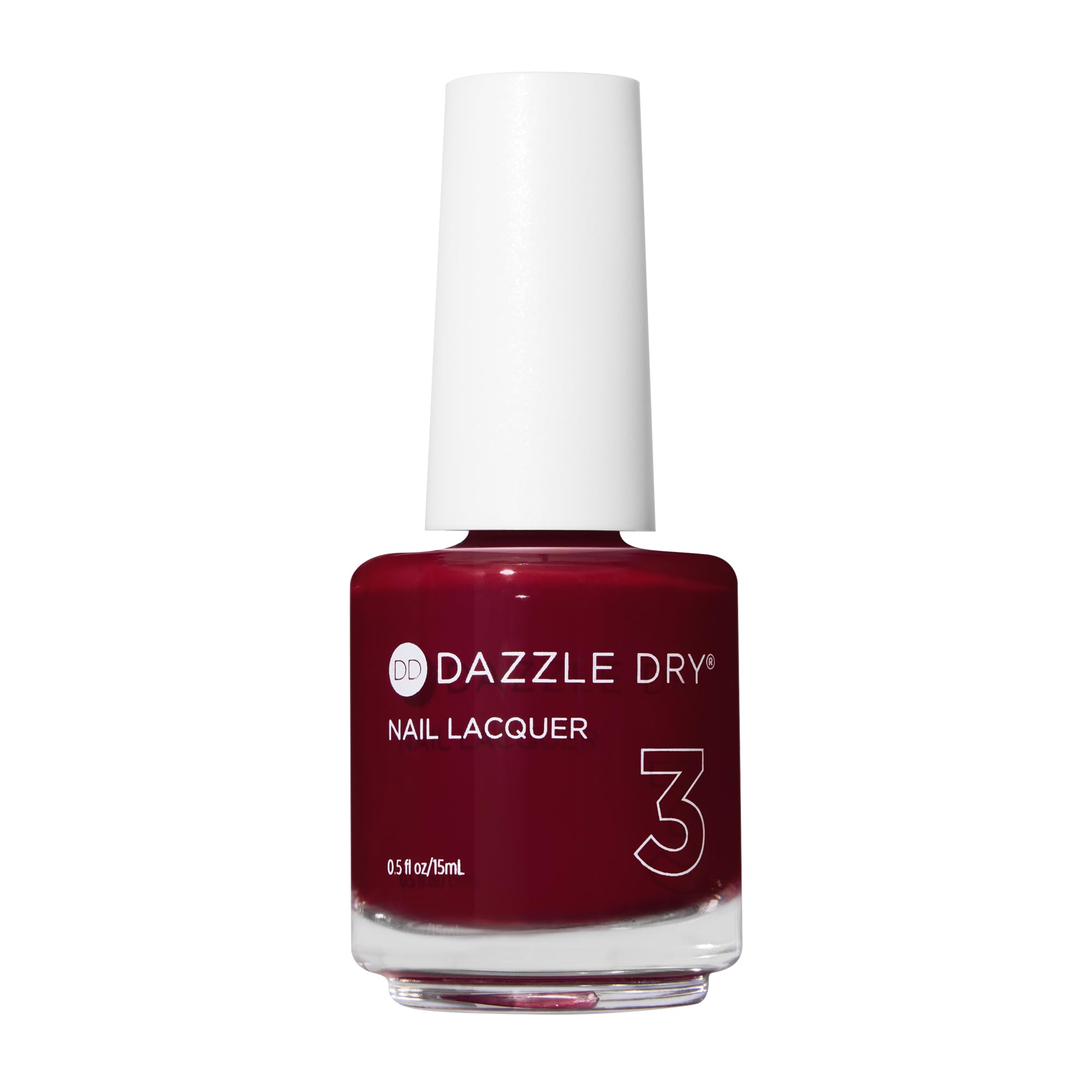 Dazzle Dry Nail Lacquer (Step 3) - Fast Track Cherry - A classic cherry red with blue undertones. Full coverage cream. (0.5 fl oz)