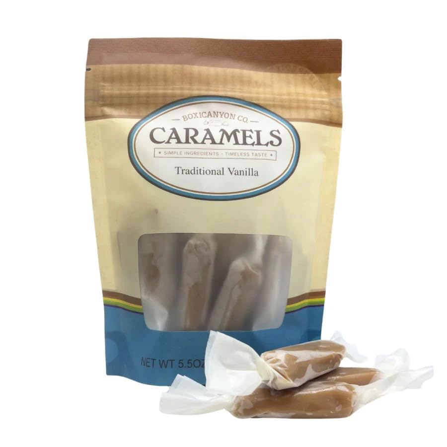 Boxicanyon Caramels  Caramelos gourmet tradicionales de vainilla  Hecho a mano en pequeños lotes  Sabor gourmet  Perfecto para regalos  Fabricado en