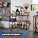 keomaisyto Garden Tool Organizer with 6 Wheels(3 lockable), Heavy Duty Yard Tool organizer with 2 Basket, Large Metal Garage Tool Organization and Storage for Garage/Shed/Yard/Broom Closet/Lawn