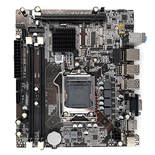 Zwfjcmsa H55 DDR3 Moderkort för I3/I5 CPU med SATA-kabel och dyna