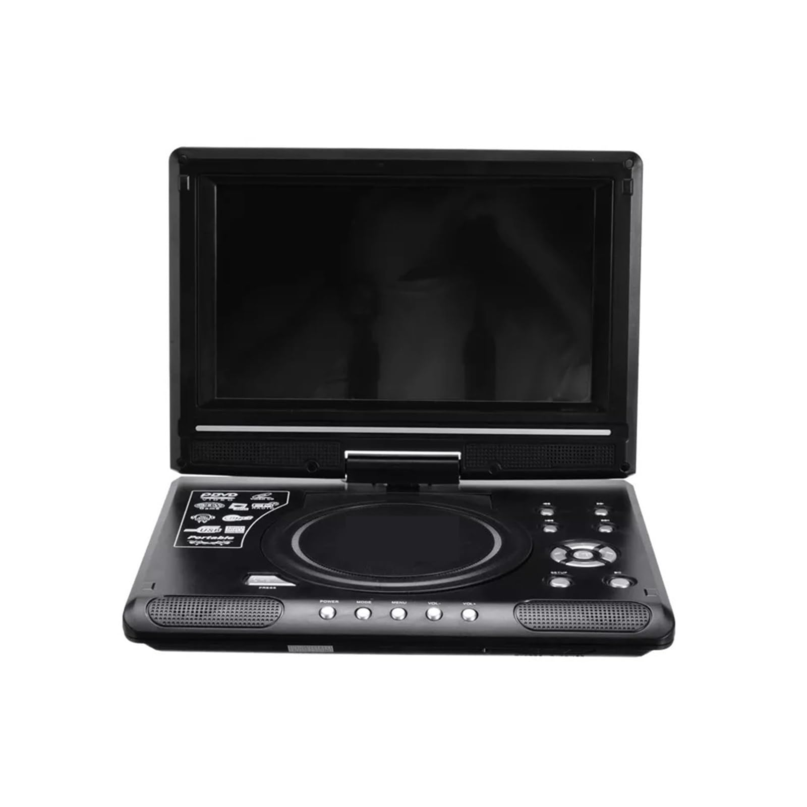 Reproductor de DVD portátil for Coche 9,8 Pulgadas, Reproductor CD VCD, TV, Adaptador Radio USB, Compatible con recepción FM, Enchufe Europeo para Coche y niños