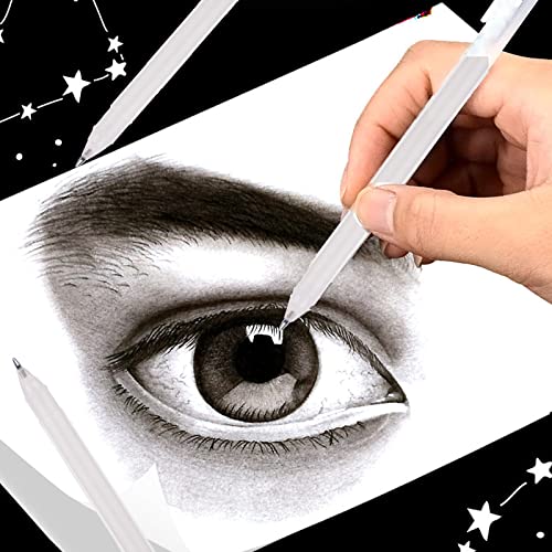 Hujugako Fine Point Metallic Gel Pen, 3 Colors Gel Pen Set With Gold, Silver,White Gel Ink Pens For Artists With 0.8Mm Nibs, For Black Paper Drawing,Writing, Sketching, Illustration, Pack Of 12… #TOP4