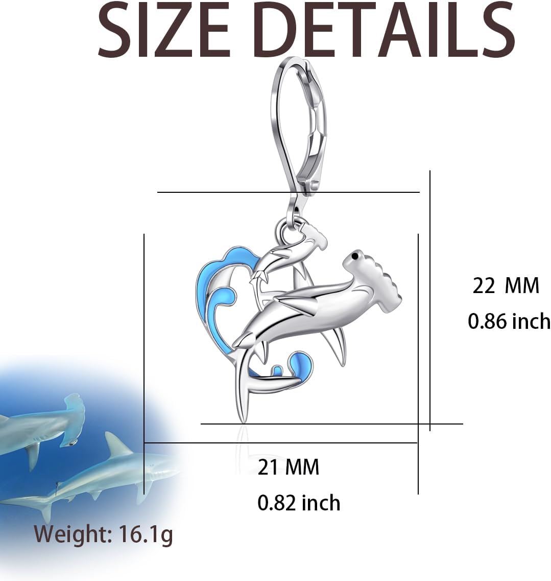 Sea Animal Earrings Orca/Stingray Leverback Earrings Ocean Animal Jewelry Animal Gifts for Women Daughter Birthday - Image 3