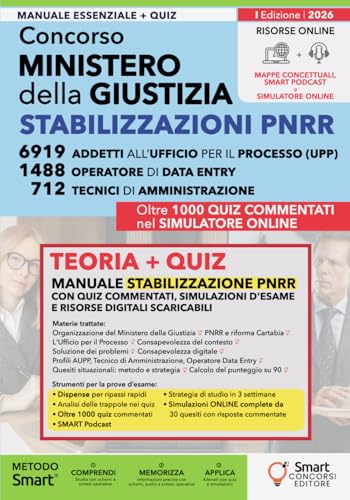 Concorso Ministero della Giustizia — Stabilizzazione PNRR 9119 Posti: 6919 Addetti UPP, 712 Tecnici di Amministrazione, 1488 Operatori Data Entry. Quesiti situazionali e strategia di punteggio
