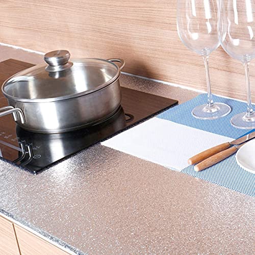 Image of Barebeauty 60 x 200 cm Kitchen Wallpaper, Self Adhesive Oil Proof Waterproof Wall Sticker for Kitchen, Anti-Mold Heat Resistant Backsplash Wall Covering (Pack of 3, 38.76 Sq. Ft. Approx)