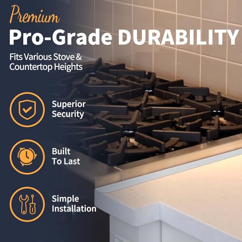 Image of Upgrade 316 Stainless Steel Stove Gap Covers, 2 Pack Stove Gap Filler ALMCALS Stove Gap Guards Range Trim Kit Heat Resistant Oven Gap Filler Between Stovetop and Counter