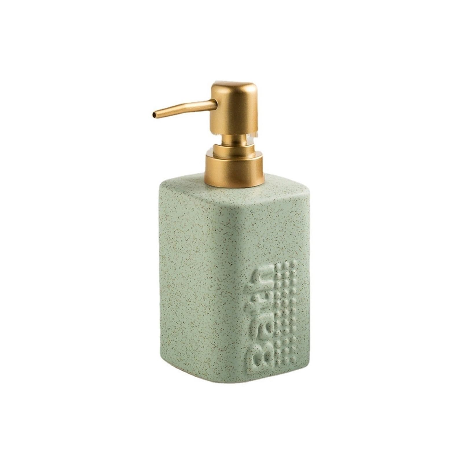 Soap Dispenser Ceramic 360ml Soap Dispenser With Pump Bathroom Shower Gel Shampoo Bottle(Green)
