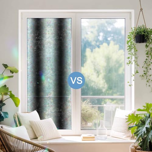 Vinilo adhesivo para ventana efecto vidriera arcoíris 17.7 x 78.7 in miniatura 6