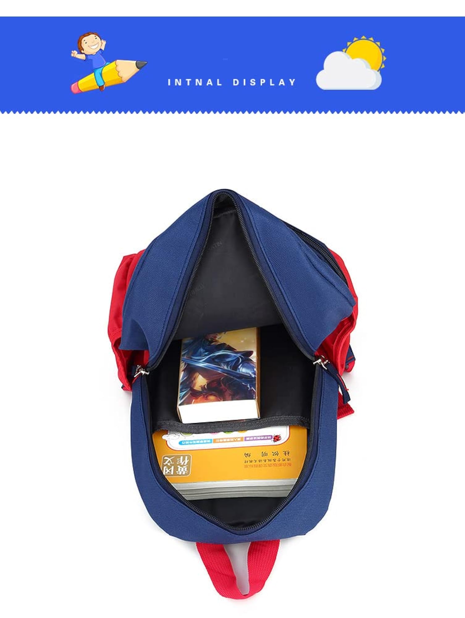 Toddler Travel Backpack, Cute Dinosaur Cartoon Design