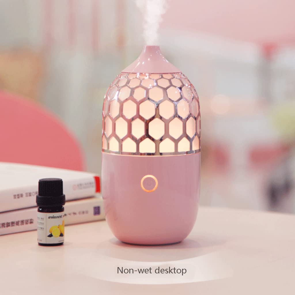 Diffuseur d'huiles essentielles créatif, Aide au Sommeil pour humidificateur 90 ML, Pas de Coupure d'eau, Protection Contre la surchauffe, lumière respiratoire Claire et Sombre