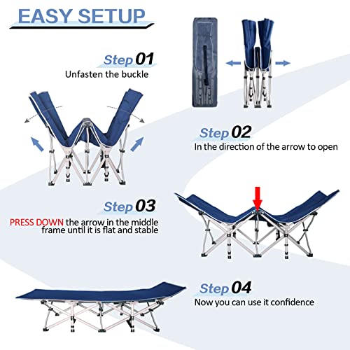 Cot-XL-Camping-Cot-with-Comfortable-Pad-Cots-for-Sleeping-Camping-Bed-Folding-Cot-450LBSMax-Load-Double-Layer-Oxford-Heavy-Duty-with-Carry-Bag-for-Home-Outdoor-Travel