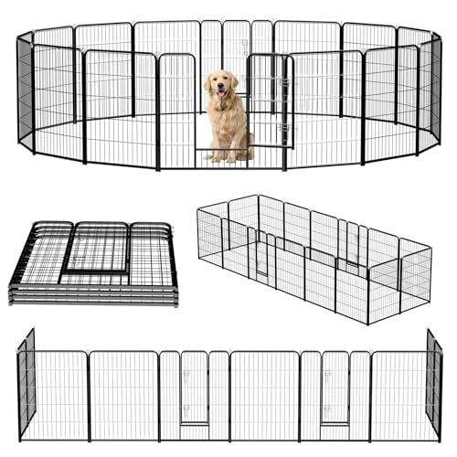 Image of NEWBULIG Dog Playpen Indoor 40 Inch 16 Panels, Metal Outdoor Dog Fence Pen