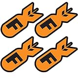 Hit or Miss Designs F-Bomb - 4 Pack of Hard Hat Helmet 2' REFLECTIVE Decals - Full Color Vinyl Decal Sized For Macbook