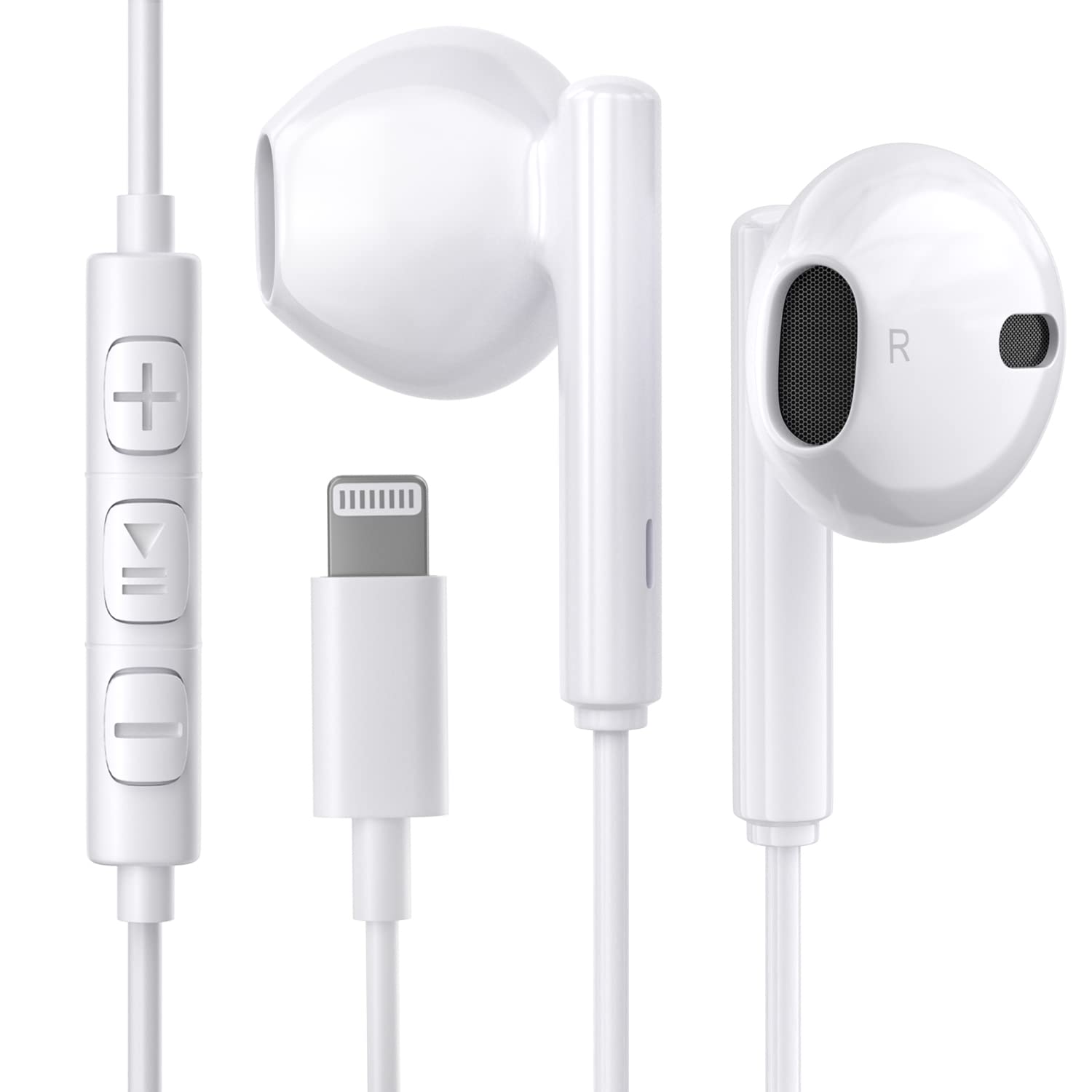 Amazon.co.jp: iPhone イヤホン【Apple MFi認証】有線 Lightning