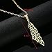 CB Gold Jewelry Palestine Israel Map Pendant Necklaces For Men Women Arabic Hollow Stainless Steel Chain Necklace (gold) G158