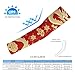 Girl's Sport Cooling Arm Sleeves, Breathable Moisture Wicking Arm Sleeves, Outdoor UV Sun Protection Arm Sleeves Red Chinese Dragons Floral