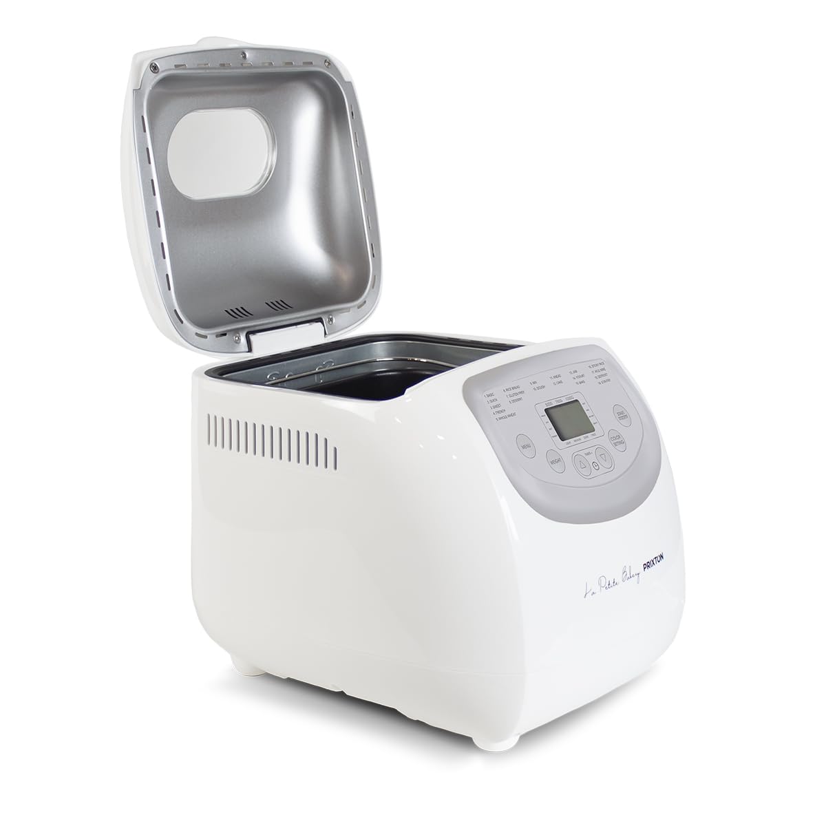 PRIXTON La Petite Bakery - Macchina per il pane e pizza 19 Tipi di Pane 3 Livelli di Tostatura Capacità 1000 g Schermo con pulsanti e Timer