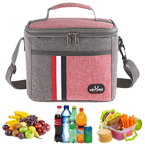 Eagool Isolierte Lunchtasche, tragbar, wasserdicht, mit Aluminiumfolie, isoliert, faltbar, für Damen, Kinder, Schule und Büro Cover