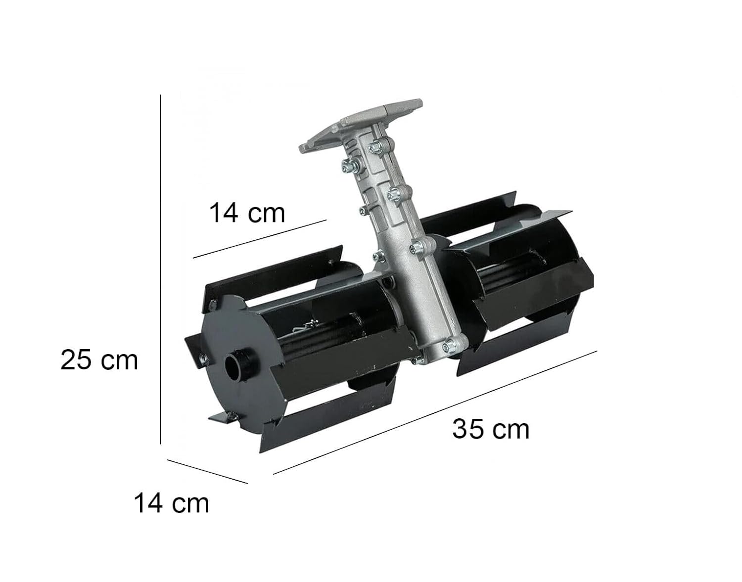 Accessorio Motozappa/Motocoltivatore Fresa/Zappa/Zappetta/Coltivatore Rotante a Rullo per Decespugliatore 9 denti universale