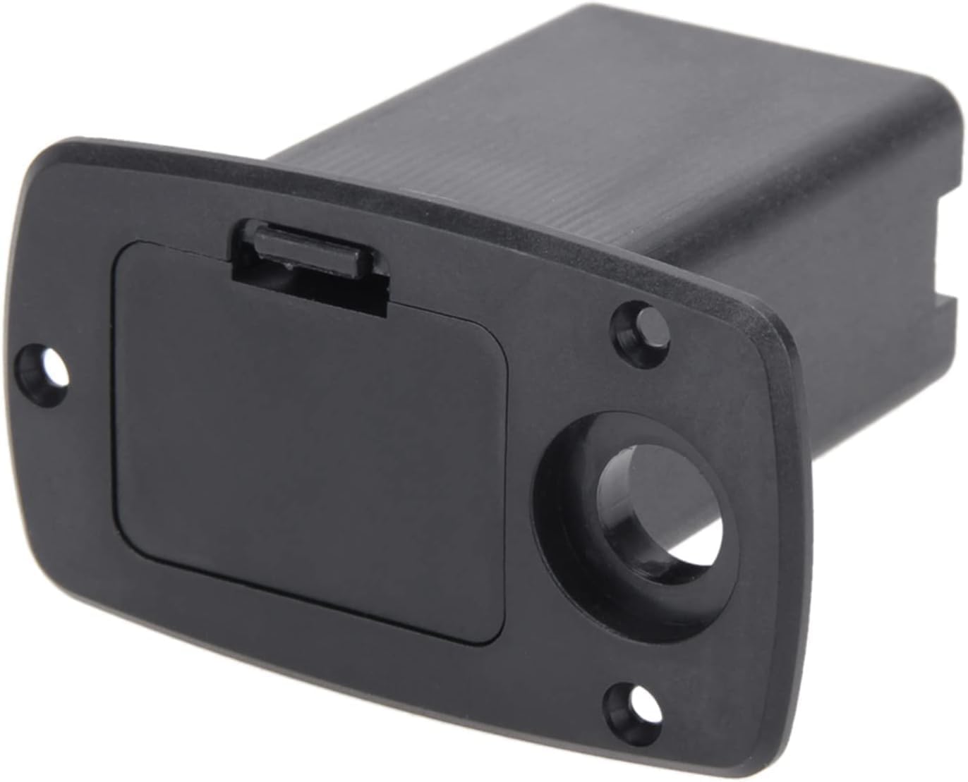 Black 9V Battery Case Holder Box - Active Bass Guitar Pickup Battery Compartment for Electric Guitar and Bass Accessories - Durable Replacement Cover for Musical Essential Instrument Parts