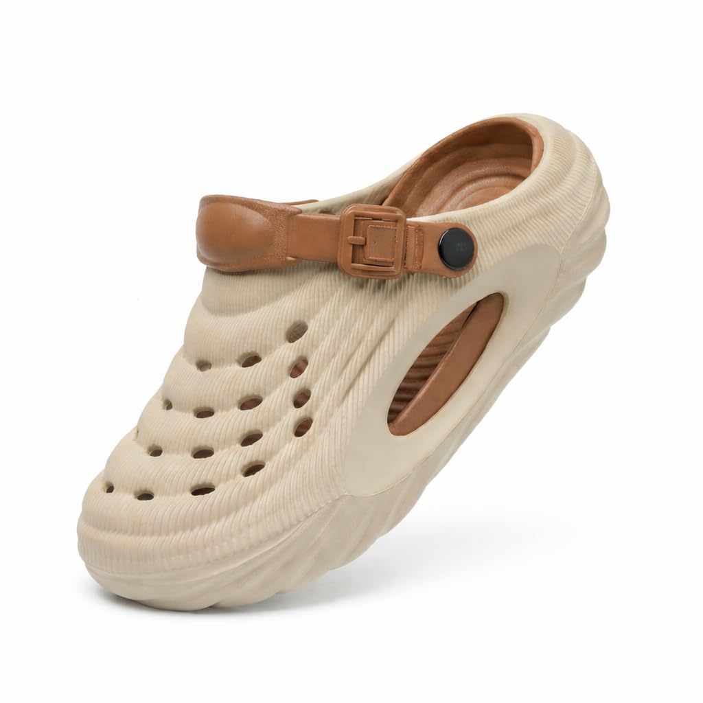 Men's Soft Clogs |EVA Classic Clogs| -Stylish Casual Slippers for Hospital,Hotel &Home use, Lightweight, Comfortable& Trendy Design-and Adjustable Back Strap& Non-Slip(White Sky Blue),-image-23