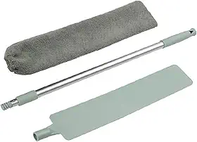 ERYUE Escova de pó, Espanador de Microfibra Escova de Poeira Artefato de Limpeza de Poeira Espanador de Microfibra Lavável com Poste de Extensão Espanador de Punho Longo Espanador de Poeira Extensív