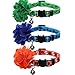 Lamphyface 3 Pack Halloween Cat Collar Adjustable Bell Breakaway with Flower Accessories