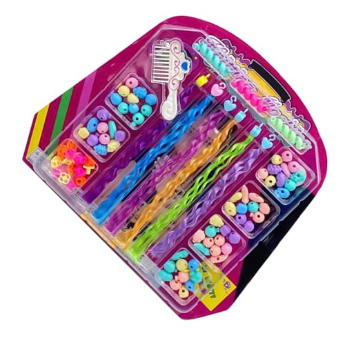 Juego de perlas para el pelo, perlas para el pelo para niñas, perlas de pelo trenzado, multifuncionales, decoración creativa, bonito accesorio para el cabello para promover la motricidad fina