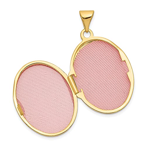 14K Yellow Gold 21X16Mm Oval Tree Locket Pendant Charm Fine Jewelry For Women Gifts For Her #TOP3