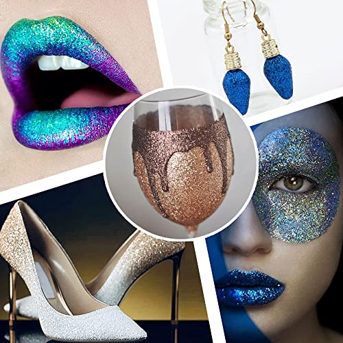 Glitter For Resin, 24 Colors Fine Glitter Powder Sequins, Craft Glitter For Slime Tumbler Arts, Cosmetic Glitter For Face Hair Body Nail Eye (8G) #TOP5
