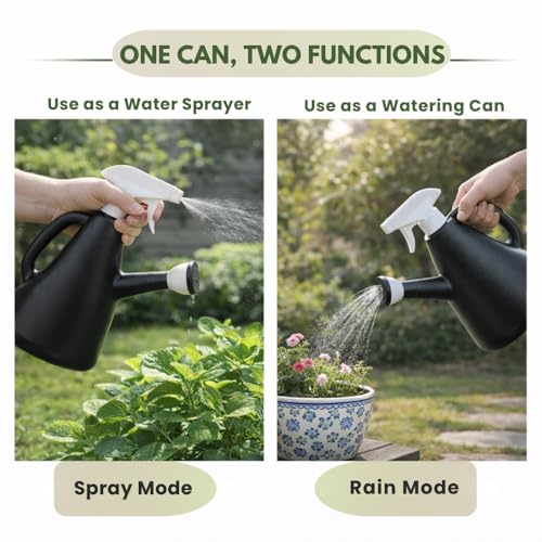 Image of Urban Upvan Watering and Spray Dual-Use Watering Can 1L | Garden Watering Sprayer Bottle with Adjustable Nozzle | Indoor Outdoor Plant Watering Tool for Home, Balcony & Garden (Black)