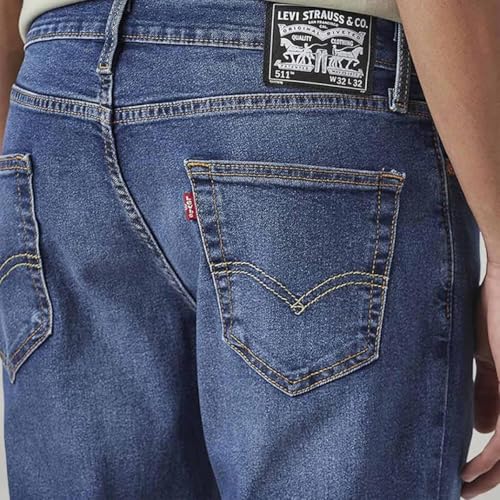 Image of Levi's Men's 511 Dark Indigo Slim Fit Mid Rise Jeans