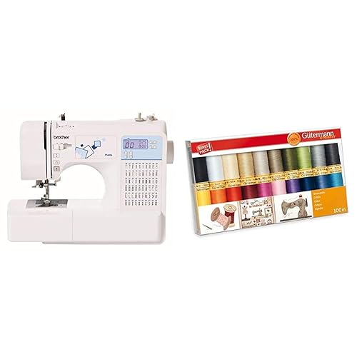 Brother FS60X Sewing Machine & Gutermann Thread Set, Multi-Colour, 100 m