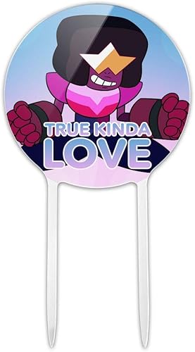 Miniatura 1 de Decoración de pastel de acrílico Steven Universe Garnet True Kind of Love para decoración de fiesta para boda, aniversario, cumpleaños, graduación