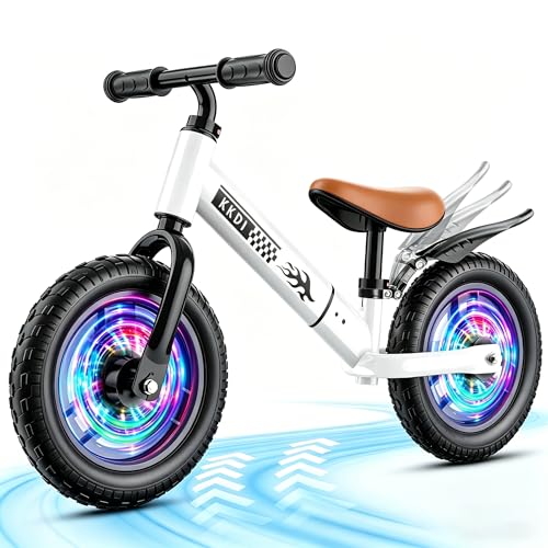 Toddler Balance Bike with Light-Up Wheels