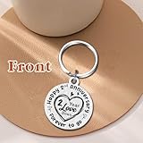 Fetiger 2nd Wedding Anniversary Keyring for Him, 2nd Anniversary Husband Gifts, Happy 2 Year Wedding Him Husband Boyfriend Gifts - Image 3