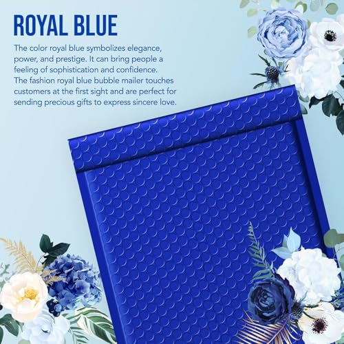 Image of Fuxury Bubble Mailers 8.5x12 Inch 250 Pack Royal Blue Large Bubble Envelopes Bulk Opaque Cushioning Mailer for Small Business Mailing Books Clothes Makeup Supplies #2