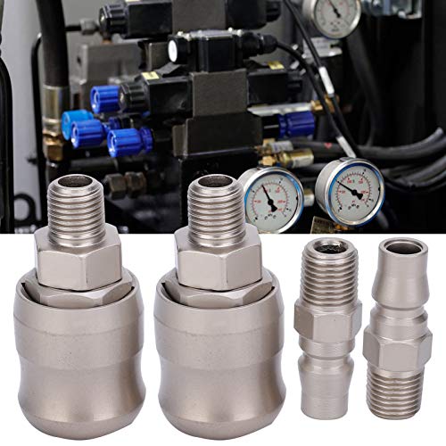 Pneumatic Connector, 2 Sets Pneumatic Quick Connector, SelfLocking C Type Pneumatic Tube Joint, SMPM20, Electrophoresis, Hosepipefitting