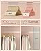SONGMICS Velvet Hangers, Set of 50 Clothes Hanger with Rose Gold Swivel Hook, Non-Slip, and Space-Saving, 0.2-Inch Thick, 17.1-Inch Long for Coat, Shirt, Dress, Pants, Tie, Coral Pink UCRF21PK50