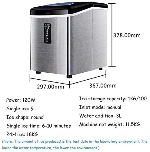 Máquina portátil de hielo de encimera con 39 lb/24 h miniatura 3
