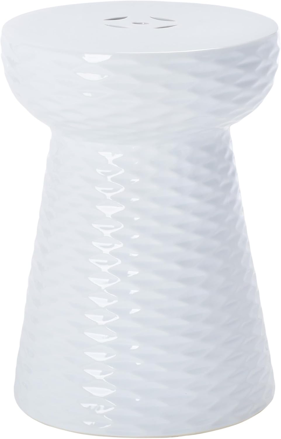 Safavieh Daphne Glazed Ceramic Decorative Garden Stool, White