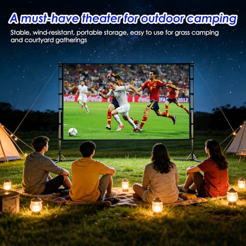 Pantalla con soporte para proyector portátil GAINVANE 120 pulgadas miniatura 5