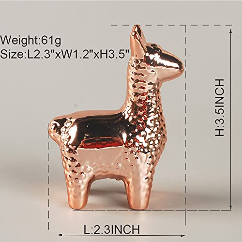 Estatua decorativa pequeña de animal rosa dorado miniatura 2