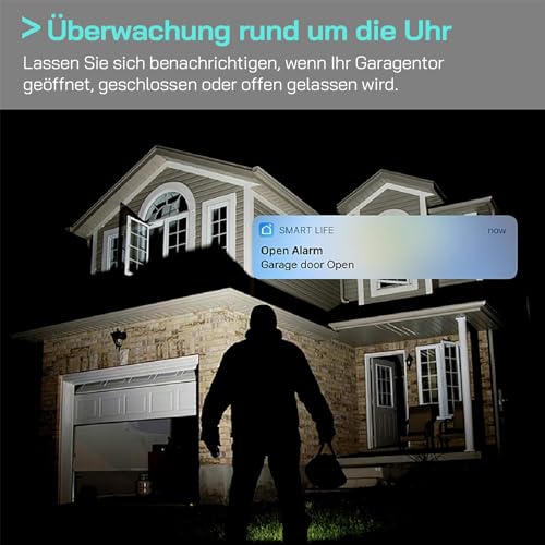 AGSHOME Smart Garagentoröffner Wlan, Fernsteuerung mit Smart Life App, Kompatibel mit Alexa, Google...
