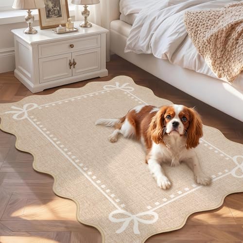 Tapete decorativo Garvee 2x3 beige y marrón miniatura 2