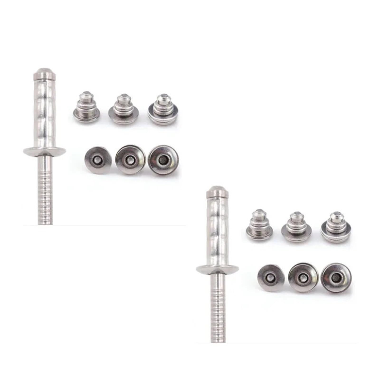 30/50pcs Stainless Steel Strength Blind Rivet Multi-grip Capability Large Side Bearing Area