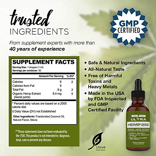 100% Pure Hemp Oil - Natural Hemp Extract to Support Bone Health - Made in USA - Image 3