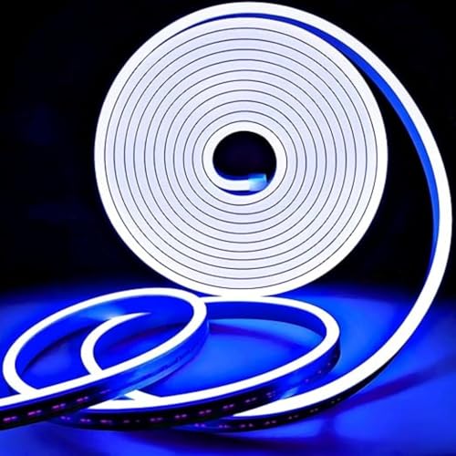 Image of One94Store 4 Meter LED Neon Strip Light - Blue | Plug-in Powered Flexible Waterproof Rope Light DC 5V | Ambient LED Lighting for Home, Bedroom, DIY Decor, Party & Gaming Room