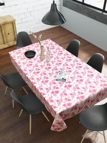 Image of Dakshya Industries PVC Waterproof Withoutlace Dining Table Cover (Size - 54X78 Inch) Rectangle 6 Seater Heat Rasistant Table Cloth (T6)