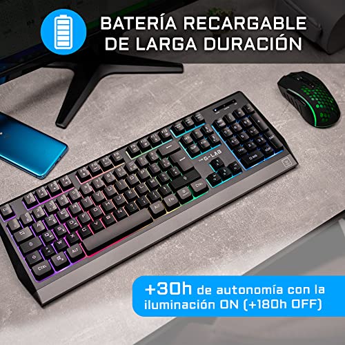 THE G LAB Wireless Gaming Combo - Mouse + Keyboard - Spanish Layout - Tastiera gaming - Immagine 4
